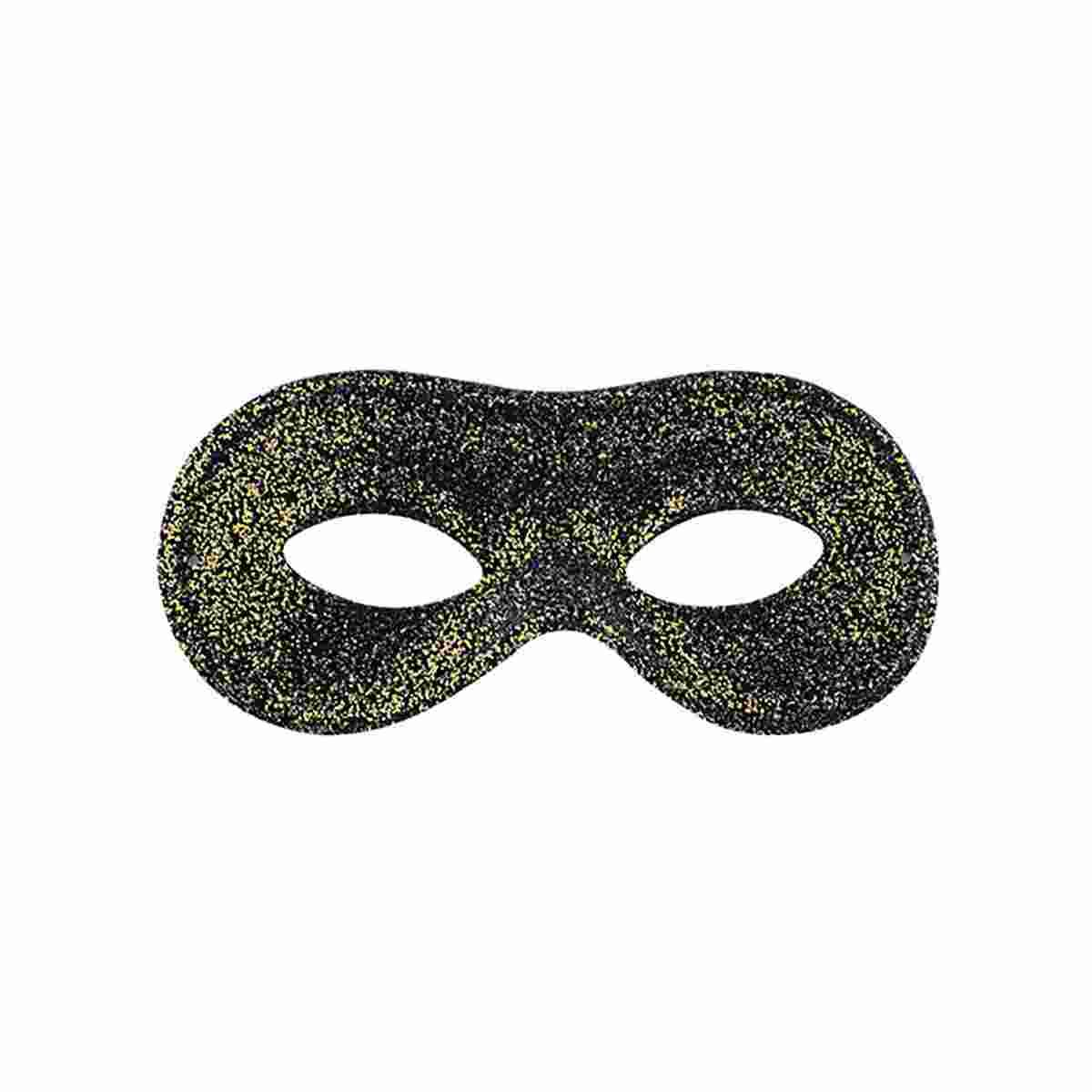 Maschera Viso Scamosciata Con Brillantini 2 Colori |Carnival Toys