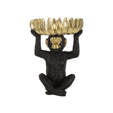 Scultura Scimmia Svuota Tasche Banane cm.Ø23x31,5