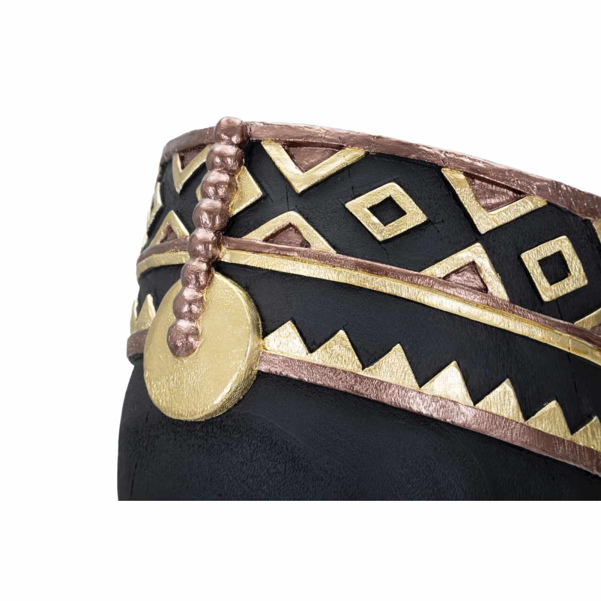 Scultura Uomo Masai cm.25x25x56