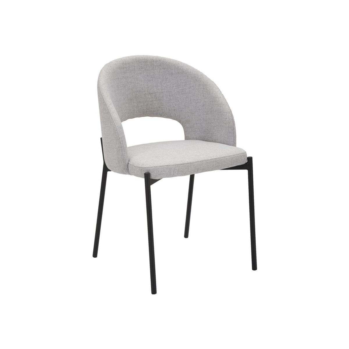 Sedia Helsinki Grigia Set 2 Pz cm.51x53x80