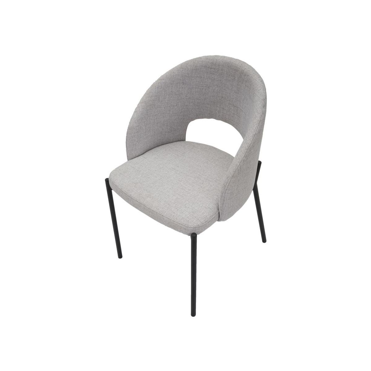 Sedia Helsinki Grigia Set 2 Pz cm.51x53x80