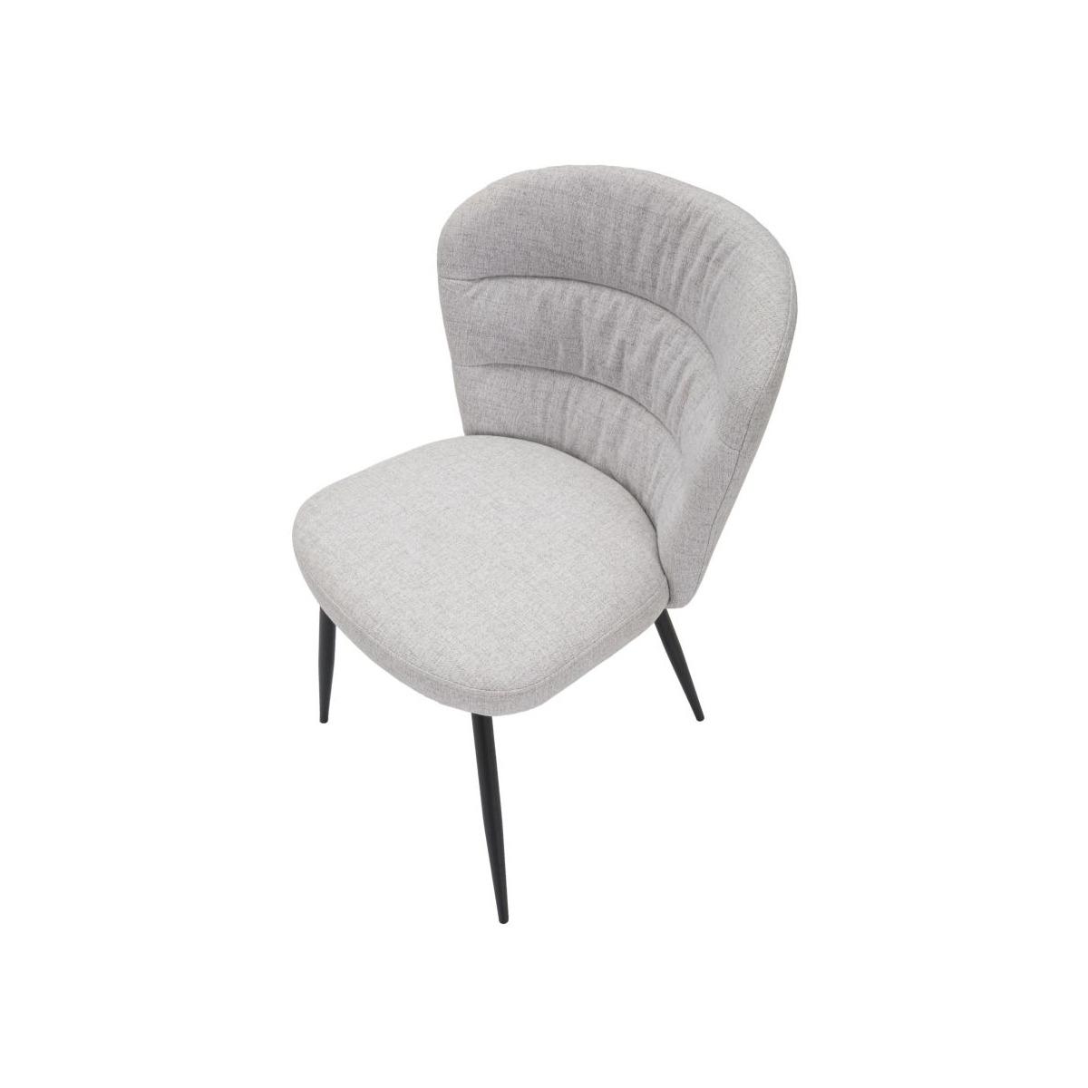 Sedia Losanna Grigia Set 2 Pz cm.58x60,5x85