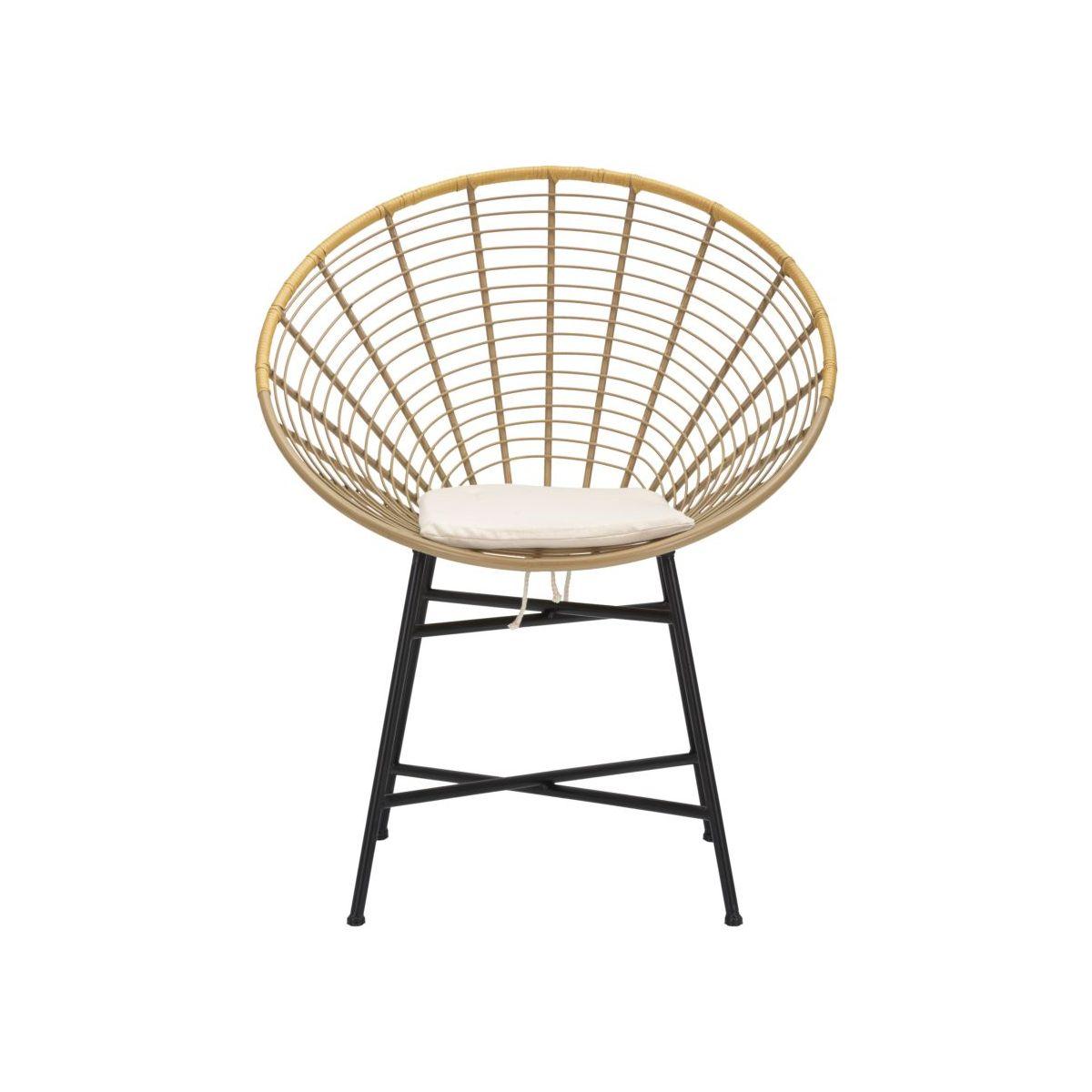 Sedia Panama Grid Con Cuscino cm.72x56,5x88