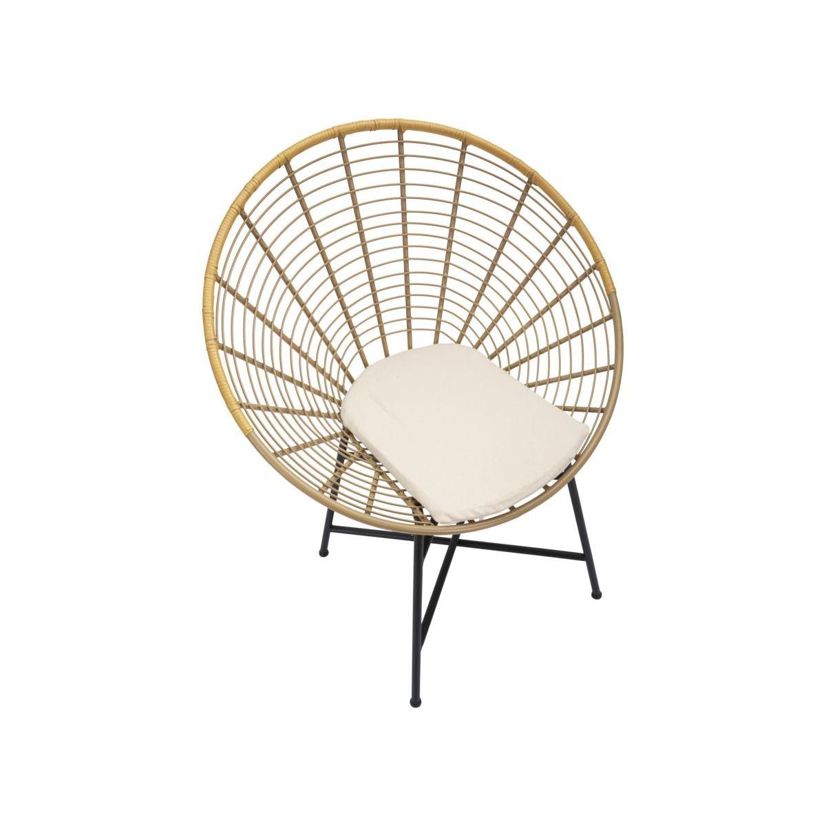 Sedia Panama Grid Con Cuscino cm.72x56,5x88