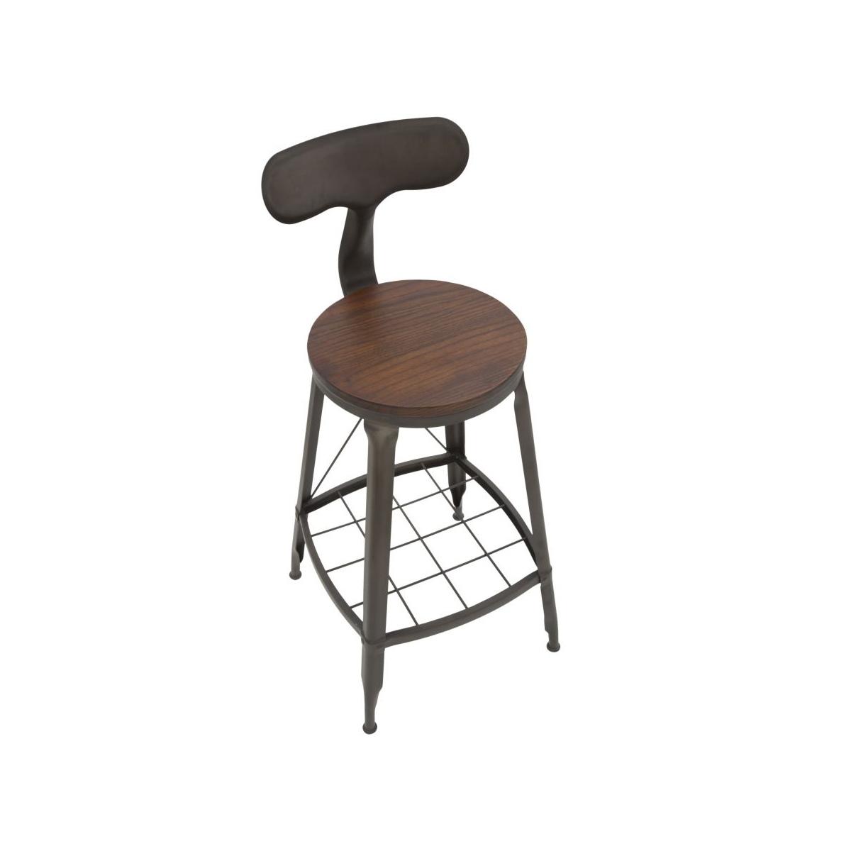 Sgabello Bar Harlem Rod cm.41x44x92 Altezza Seduta cm.68