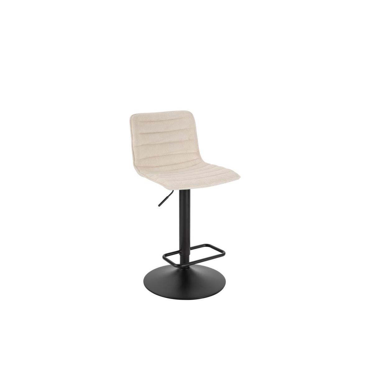 Sgabello Bar High Bianco cm.43x49,5x85,5-107Seduta cm.61-82,5