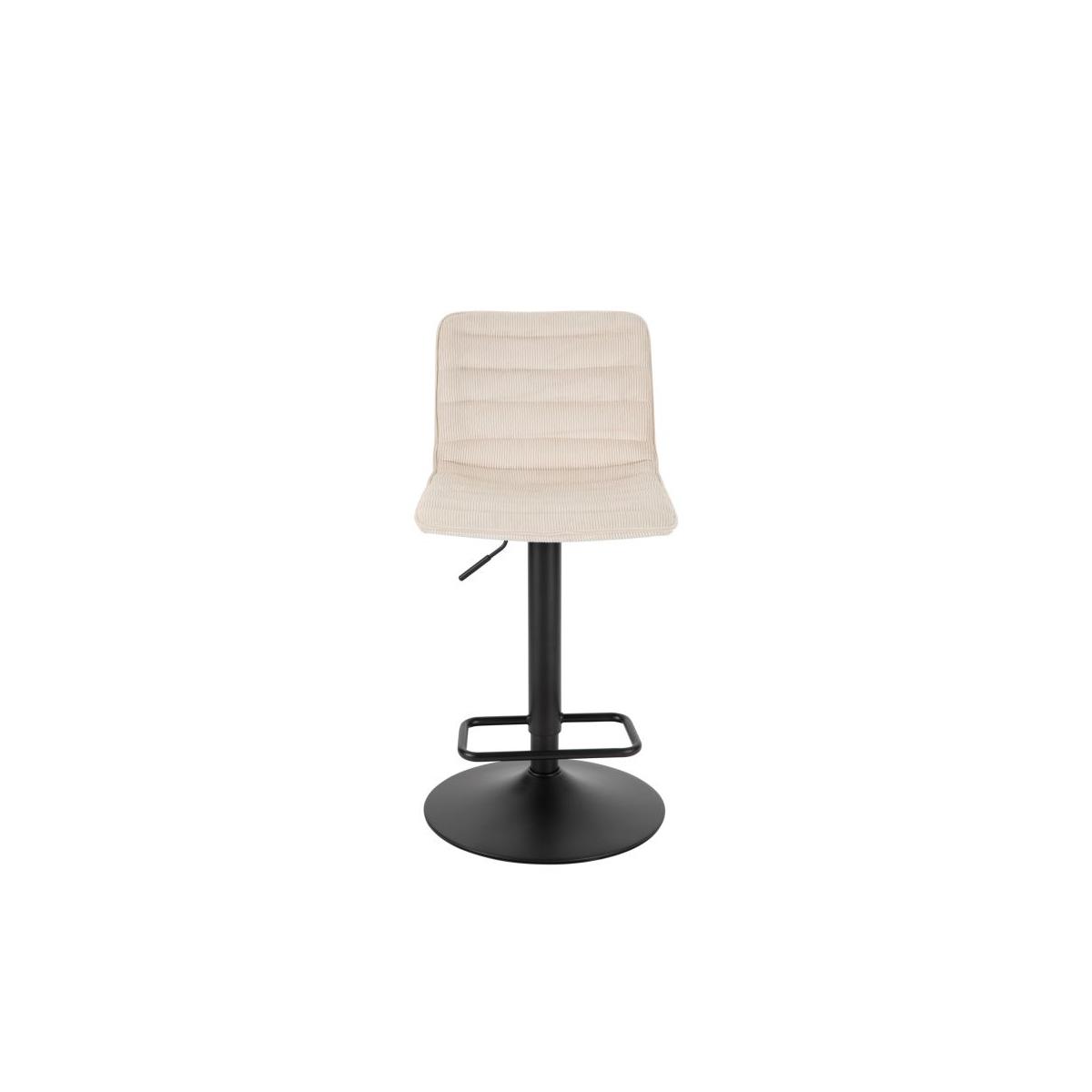 Sgabello Bar High Bianco cm.43x49,5x85,5-107Seduta cm.61-82,5