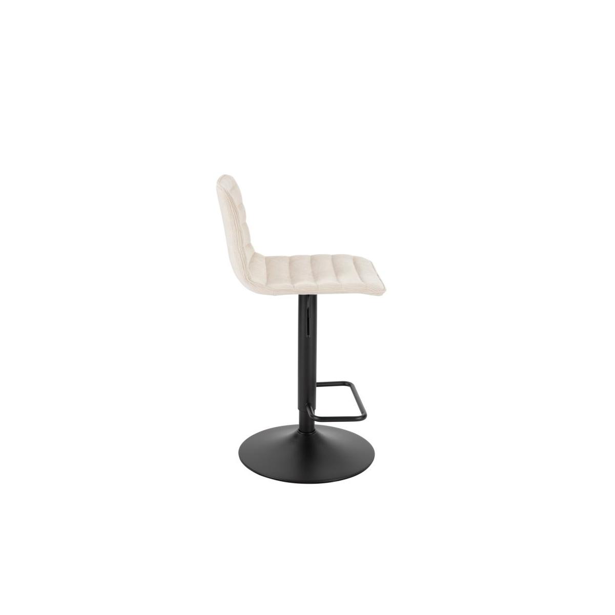 Sgabello Bar High Bianco cm.43x49,5x85,5-107Seduta cm.61-82,5