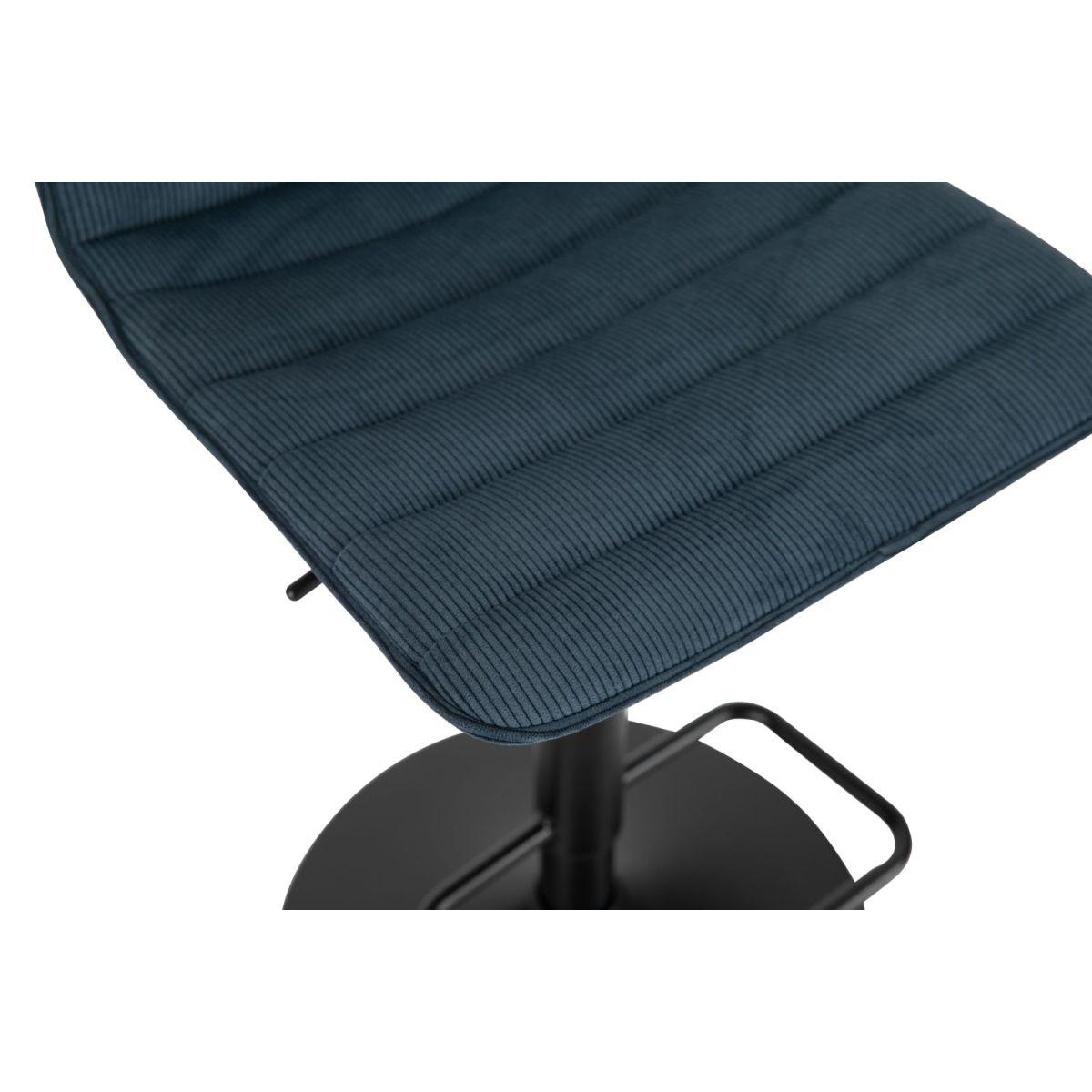 Sgabello Bar High Navy cm.43x49,5x85,5-107Seduta cm.61-82,5