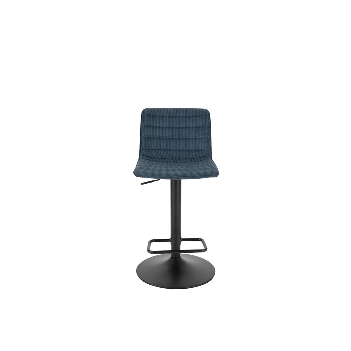 Sgabello Bar High Navy cm.43x49,5x85,5-107Seduta cm.61-82,5