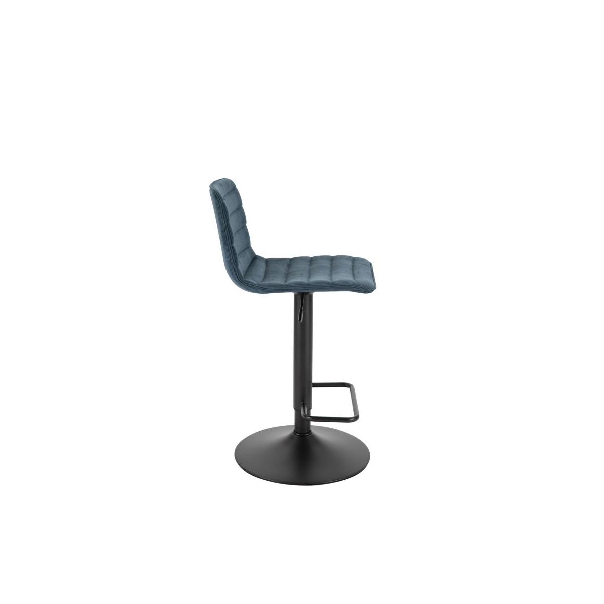 Sgabello Bar High Navy cm.43x49,5x85,5-107Seduta cm.61-82,5