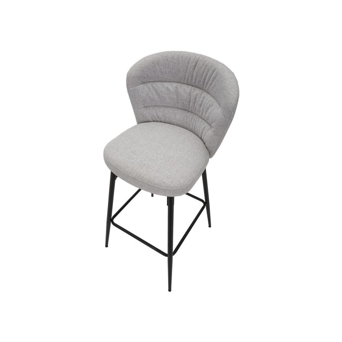 Sgabello Bar Losanna Grigio Set 2 Pz cm.52x59x108