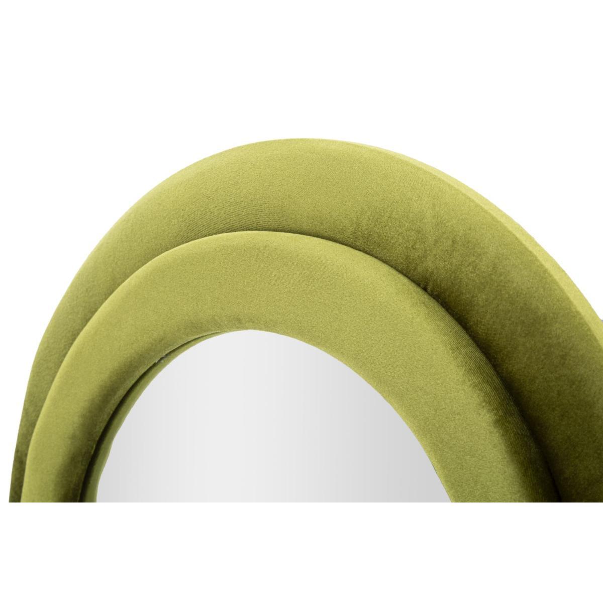 Specchio da muro miki velluto verde misura specchio 60 x 4 x 160 cm
