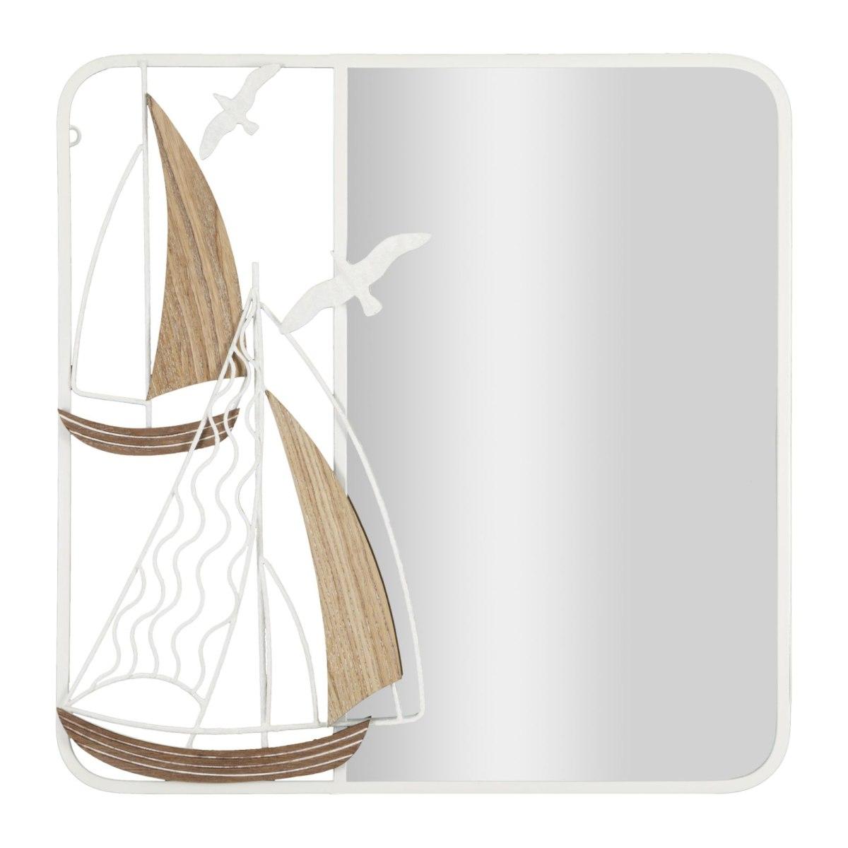 Specchio Da Muro Adriatic cm.60x4,4x60 Misura Specchio cm.35,5x58
