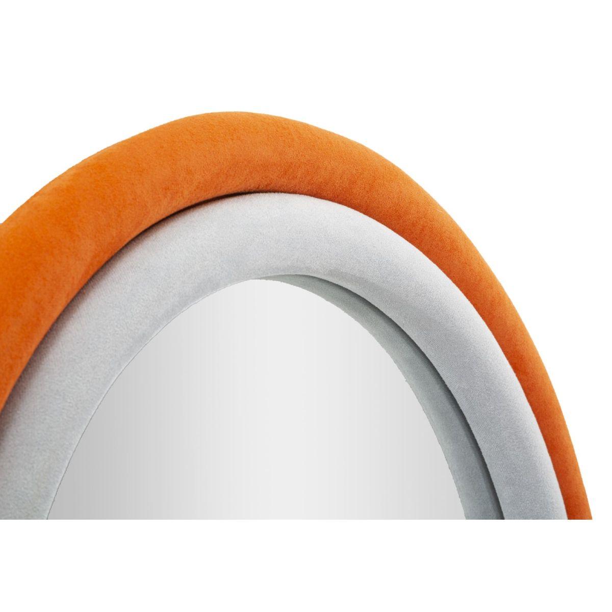 Specchio Da Muro Antony Velluto Arancio Mix cm.60x4x90