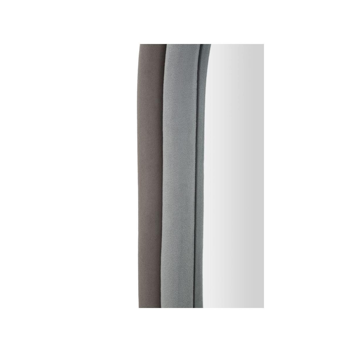 Specchio Da Muro Antony Velluto Grigio Mix cm.60x4x90