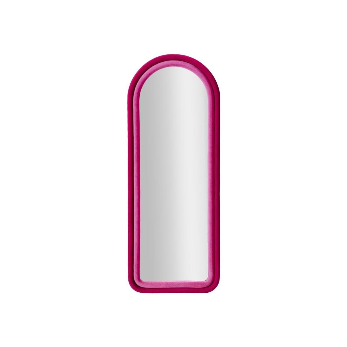 Specchio da muro cloe velluto fucsia misura specchio 60 x 4 x 160 cm