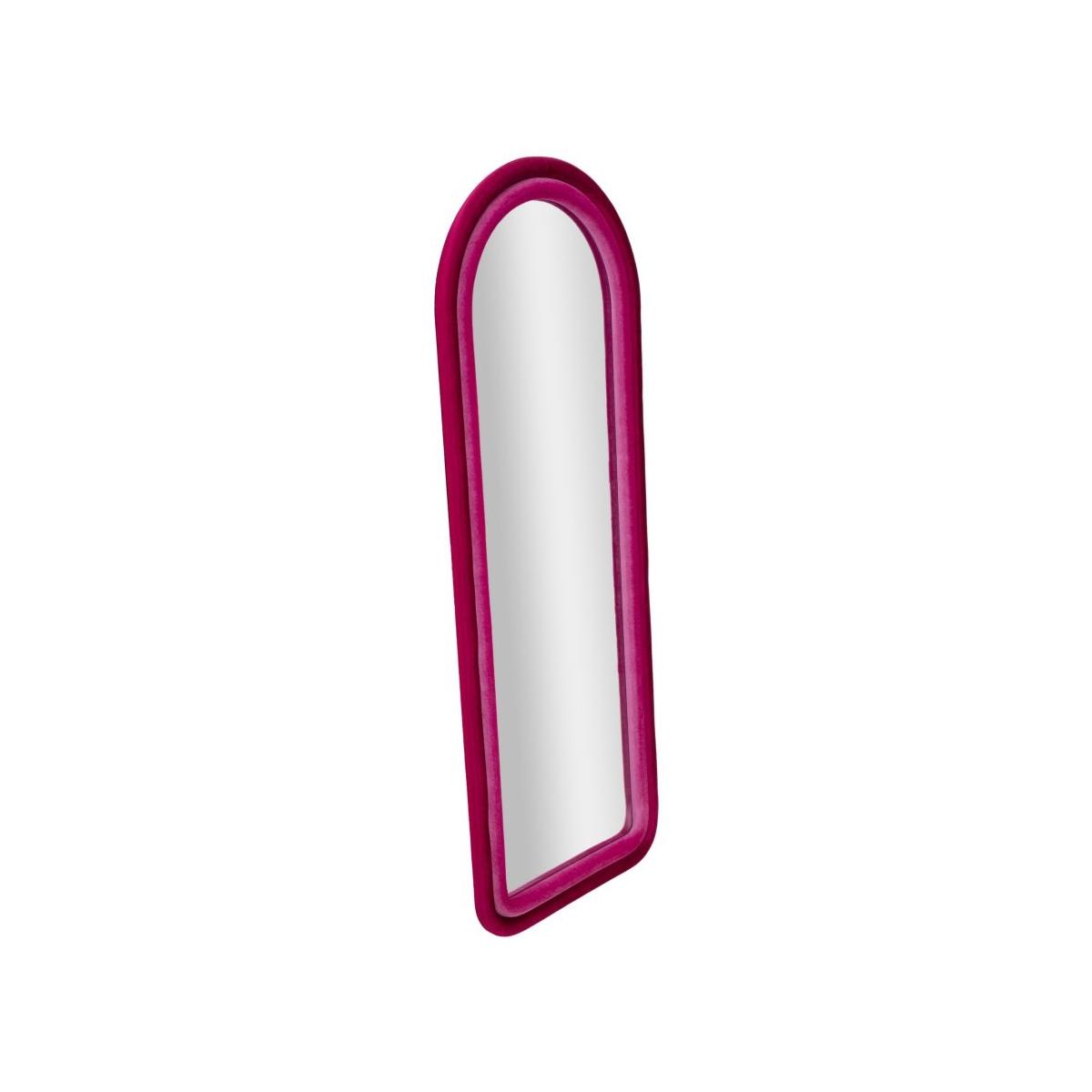 Specchio da muro cloe velluto fucsia misura specchio 60 x 4 x 160 cm