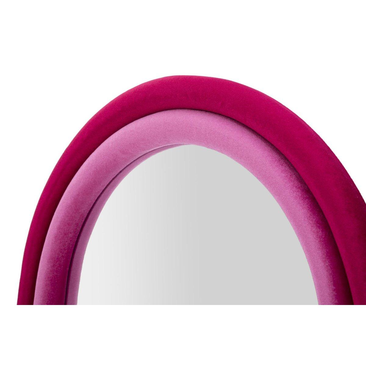 Specchio da muro cloe velluto fucsia misura specchio 60 x 4 x 160 cm