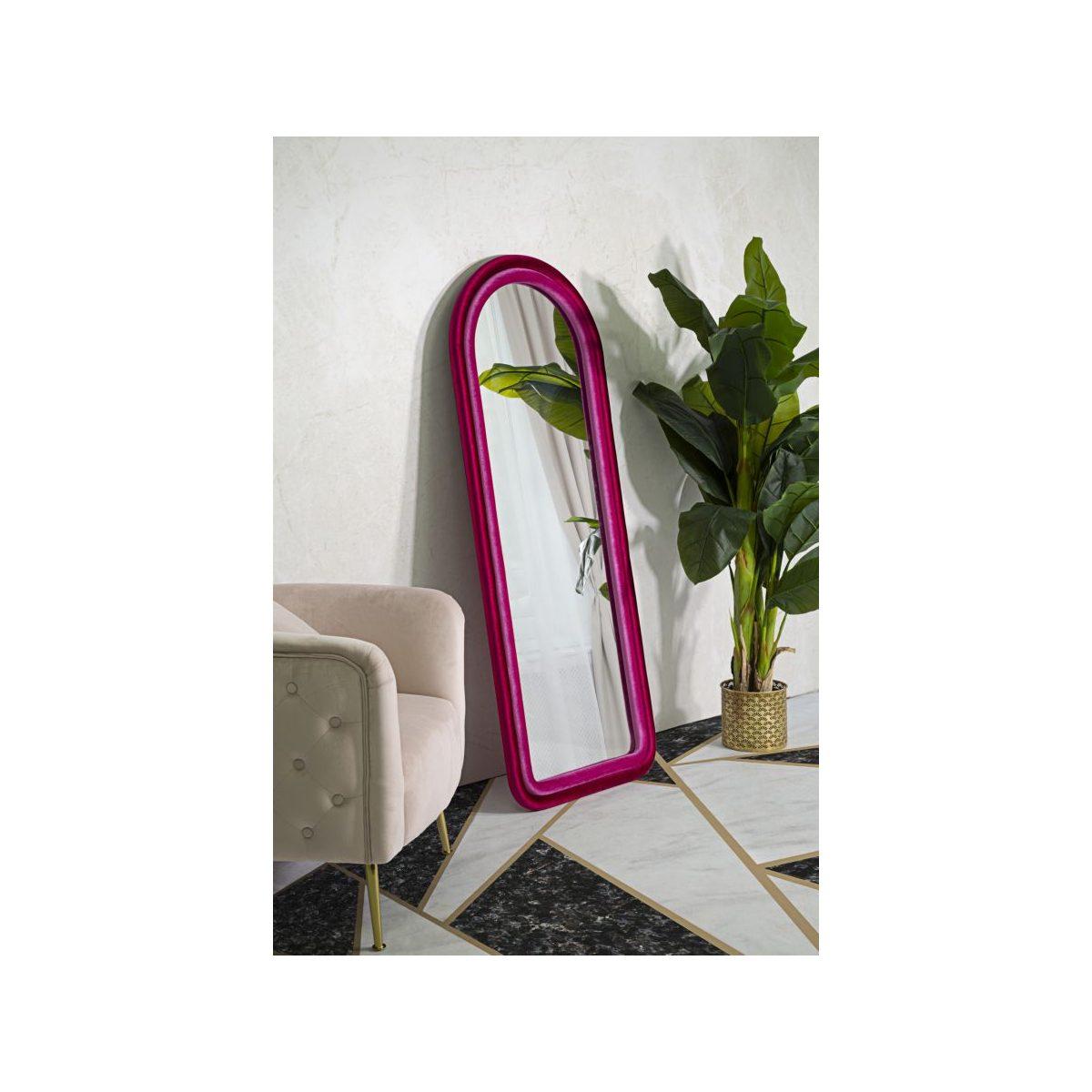 Specchio da muro cloe velluto fucsia misura specchio 60 x 4 x 160 cm