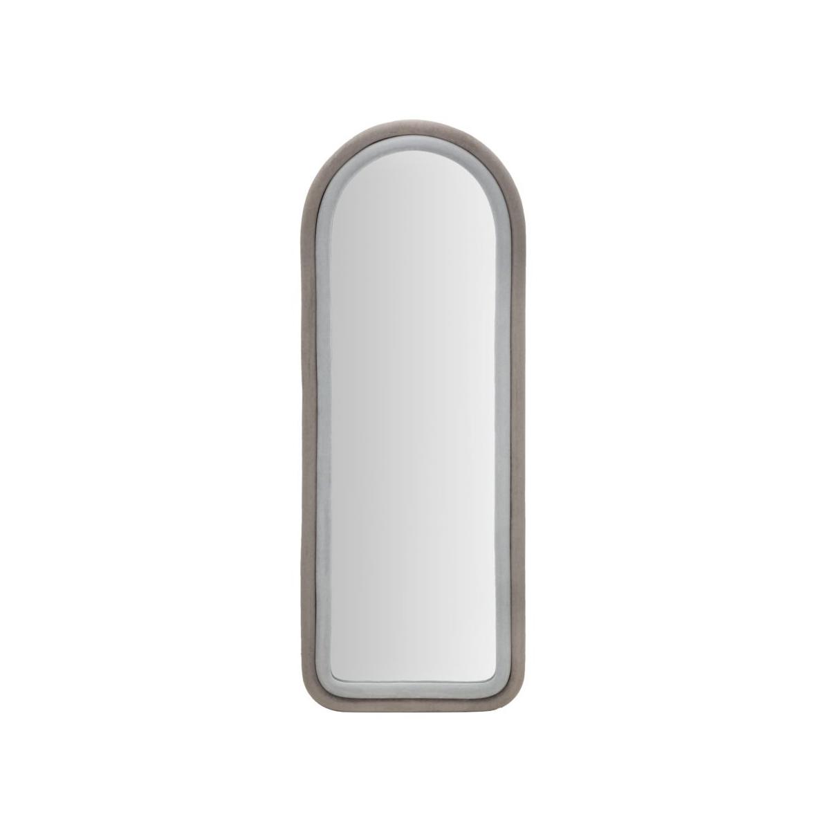 Specchio Da Muro Cloe Velluto Grigio cm.60x4x160