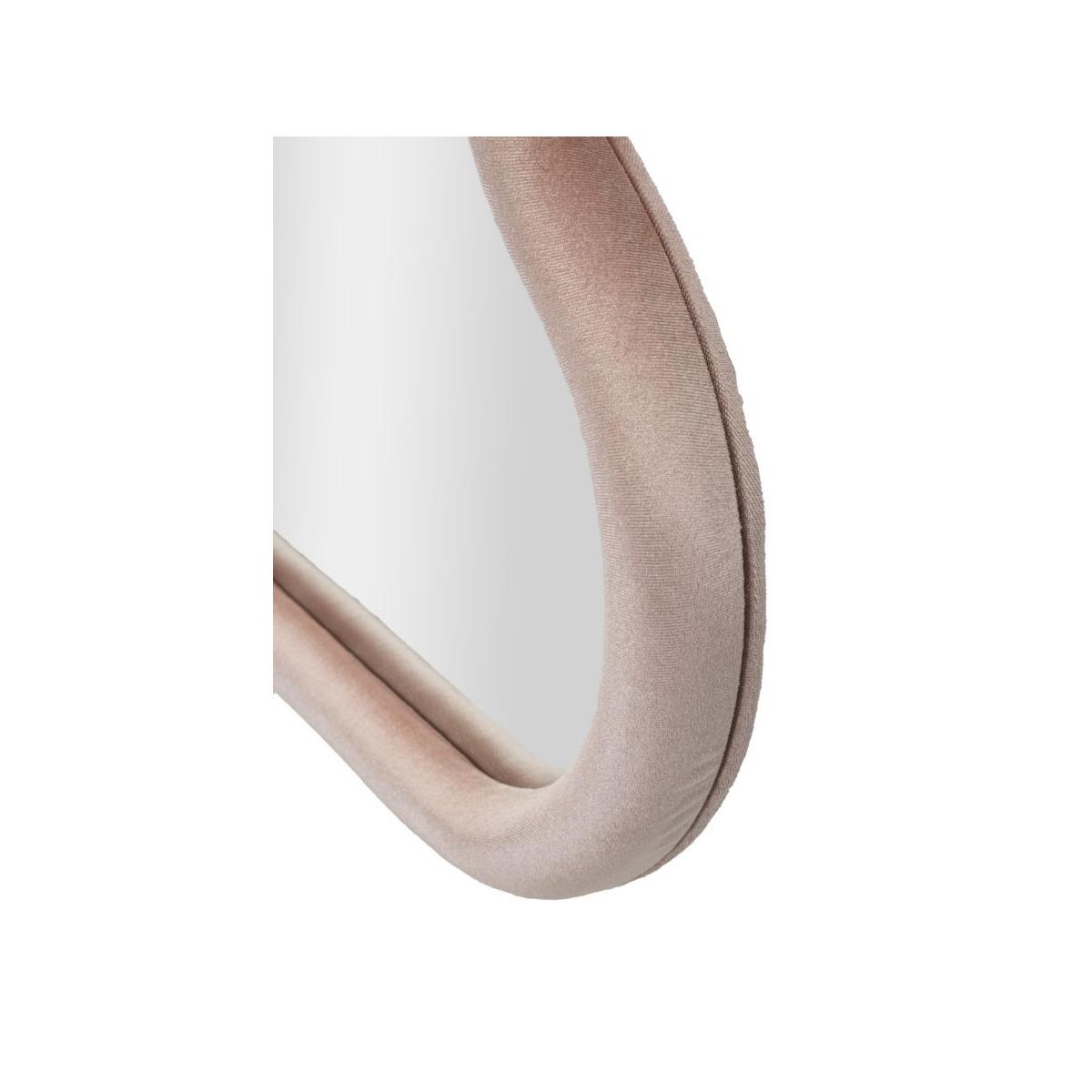 Specchio Da Muro Cloud Velluto Rosa cm.90x4x60 Misura Specchio cm.82x52