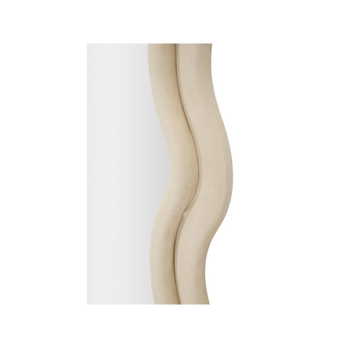 Specchio da muro emily velluto crema 60 x 6 x 160 cm
