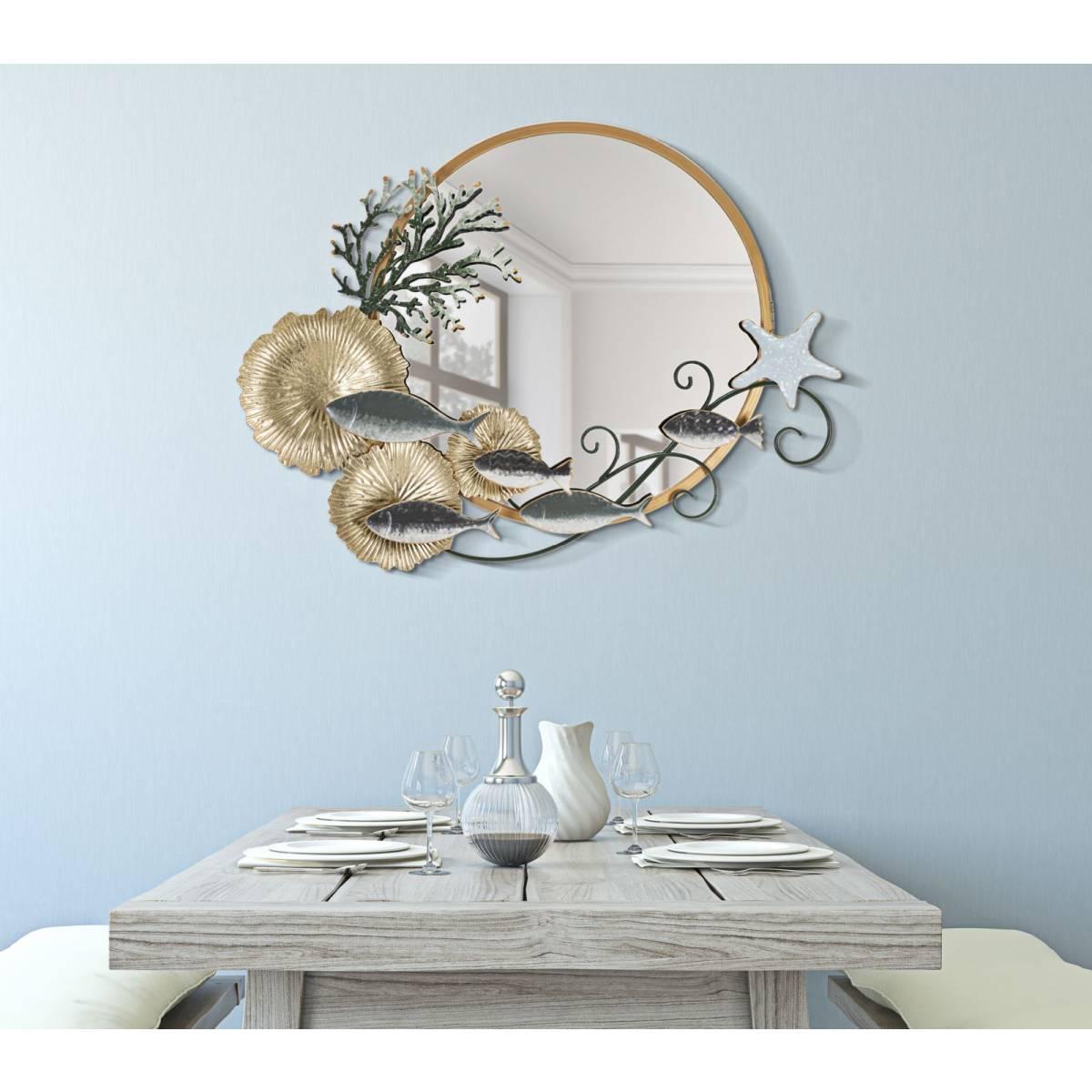 Specchio Da Muro Fish cm.88,9x7,6x65,4