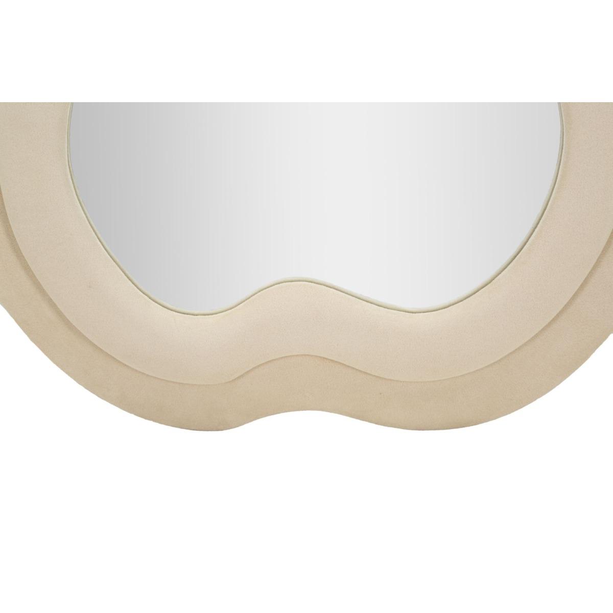 Specchio da muro miki velluto crema misura specchio 60 x 4 x 160 cm