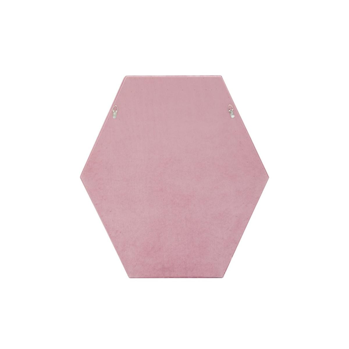 Specchio Da Muro Tony Velluto Rosa/Mix cm.75x4x80 Misura Specchio cm.58x65