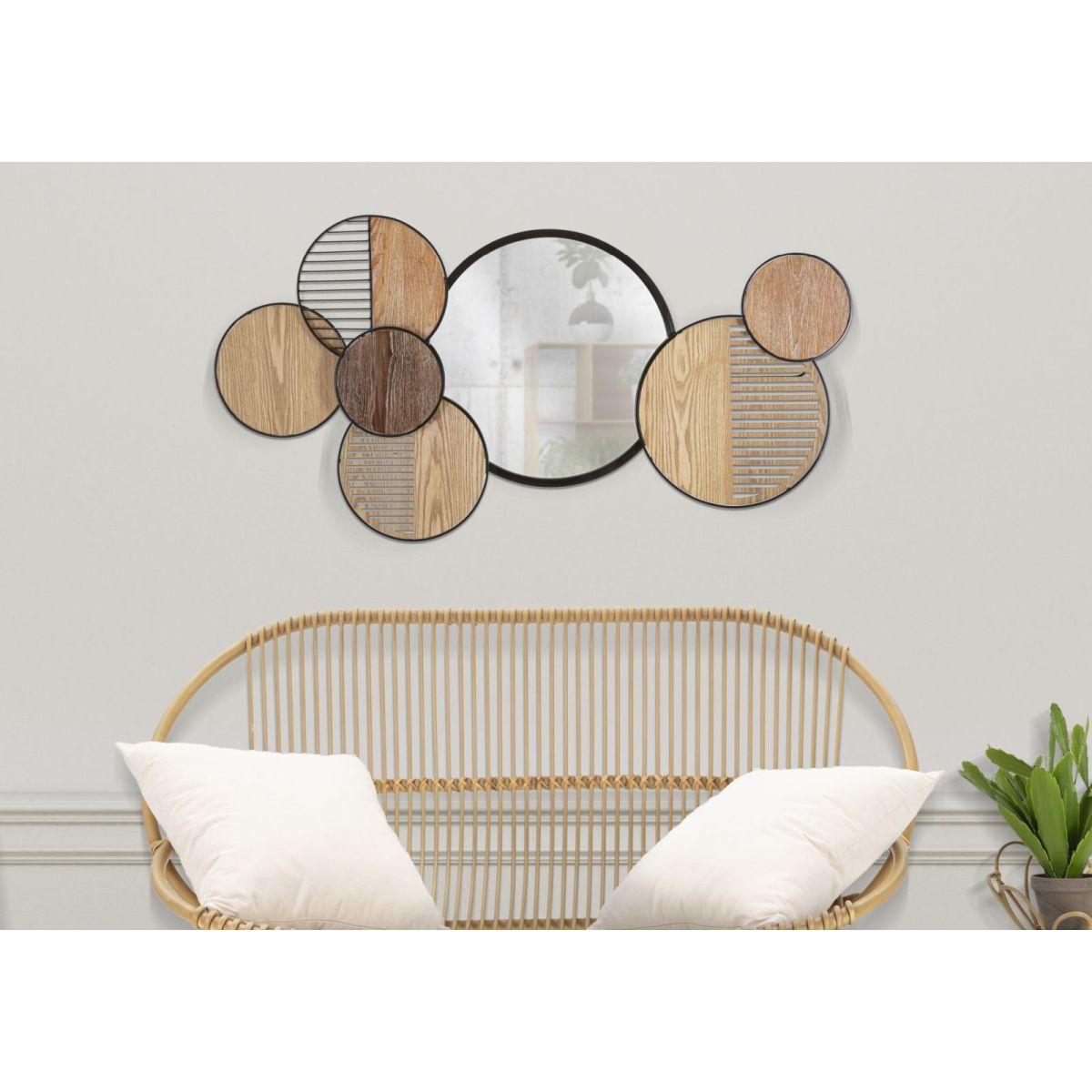 Specchio da muro woody 123,2 x 4,4 x 63,5 cm