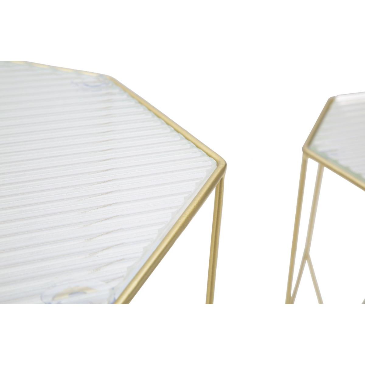 Tavolinetti New Glass Coppia cm.Ø37x47-31x42