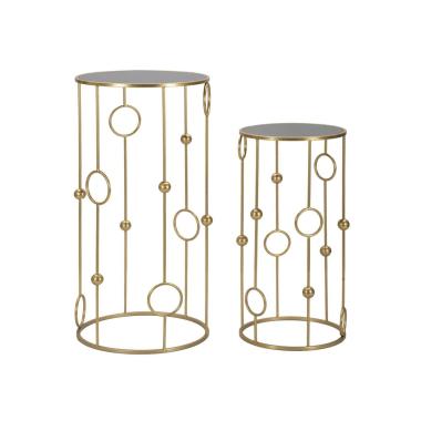 Tavolinetto Cage Coppia cm.Ø50x100-40x80