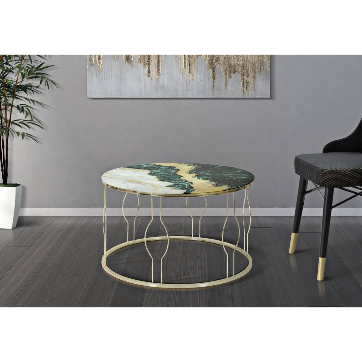 Tavolo Da Caffe' Greeny cm.Ø75x48