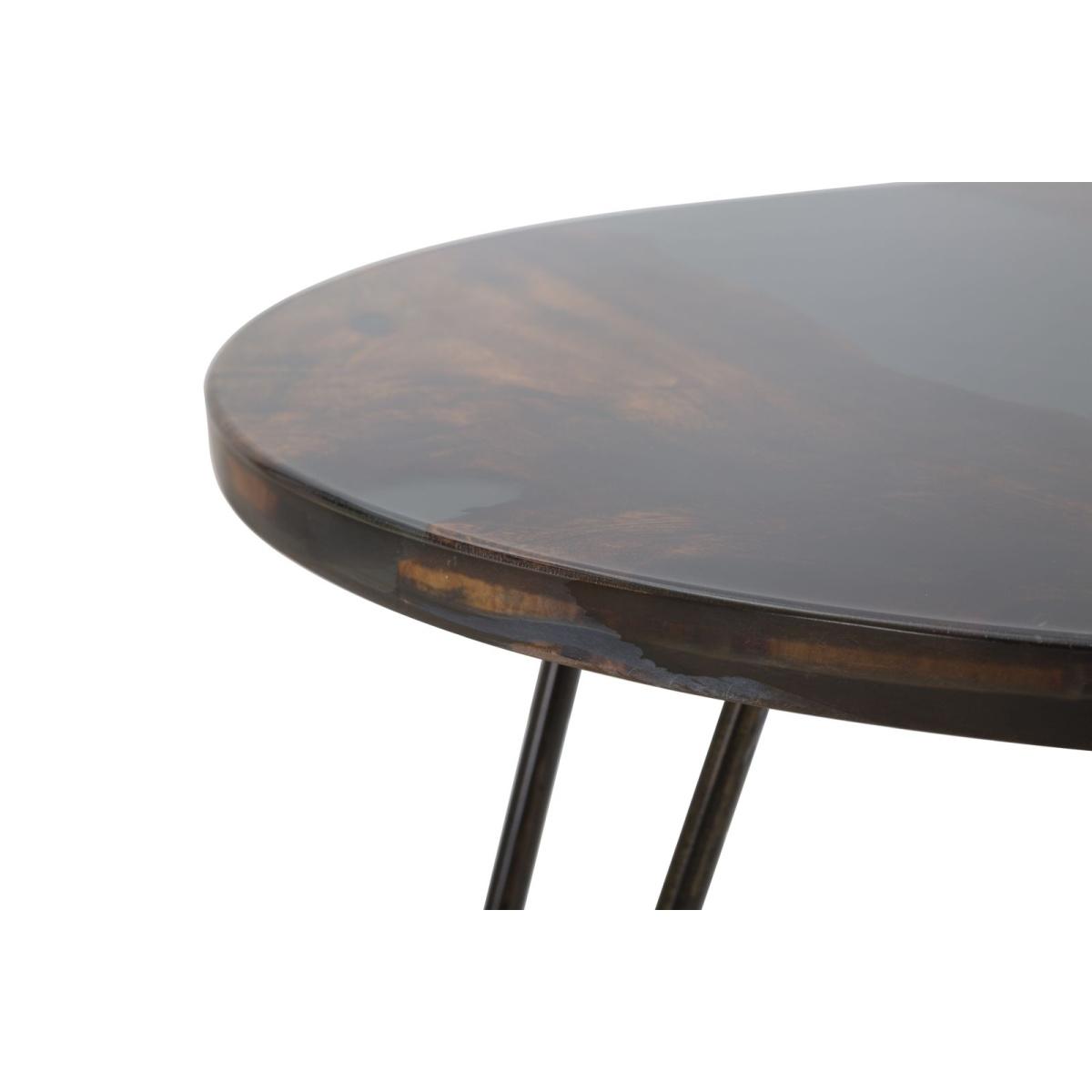 Tavolo Da Caffe' Mustang Rot. cm.Ø50x45 Legno Di Acacia Nilotica