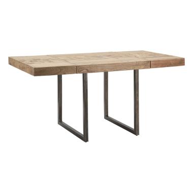 Tavolo Da Pranzo Mumbai Quad. All. cm.80x80x77-Lung. T. 160 Acacia Nilotica