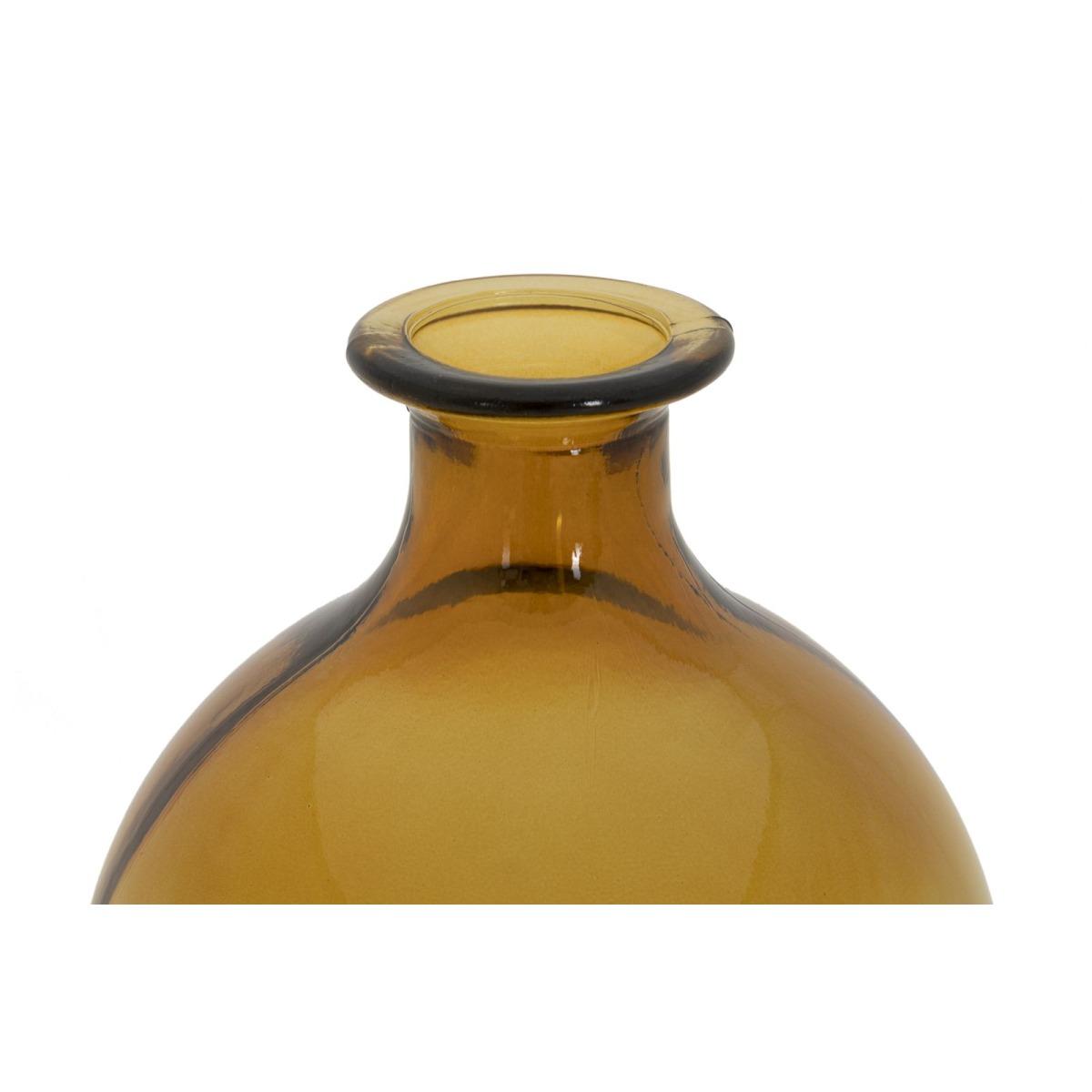 Vaso Botella Napoles Vetro Riciclato Orange cm.Ø16x38 Made In Spain