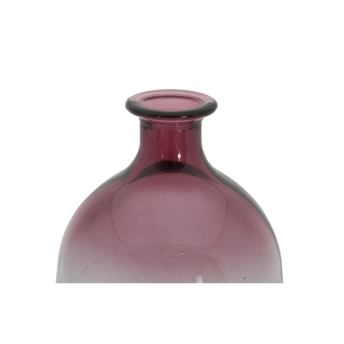 Vaso Botella Napoles Vetro Riciclato Red cm.Ø16x38 Made In Spain