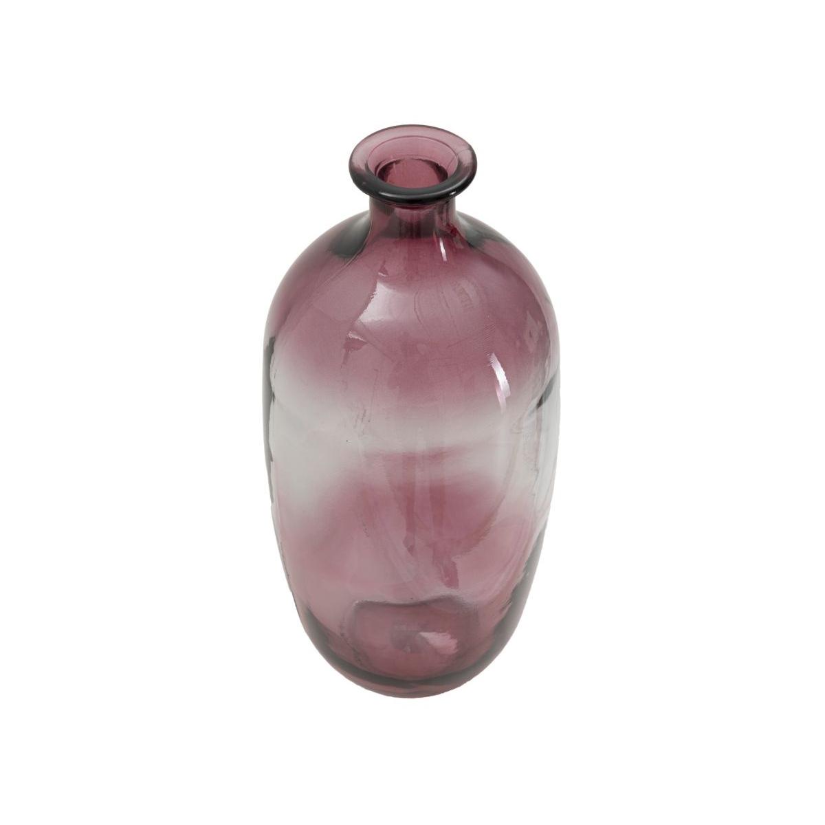 Vaso Botella Napoles Vetro Riciclato Red cm.Ø16x38 Made In Spain