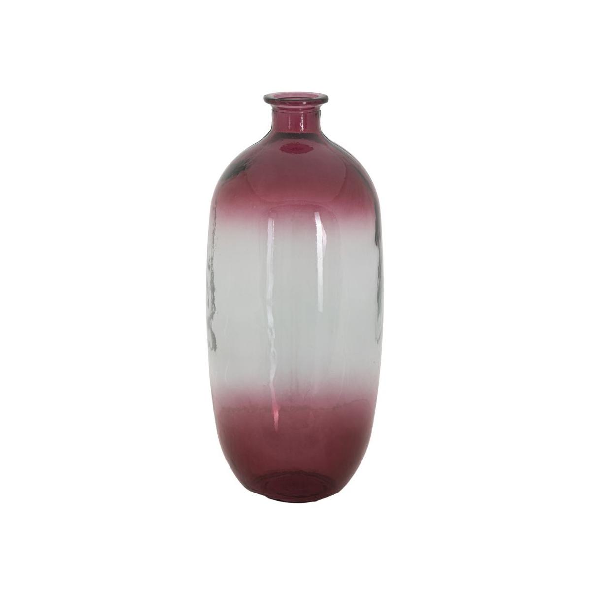 Vaso Botella Napoles Vetro Riciclato Red cm.Ø19x45 Made In Spain