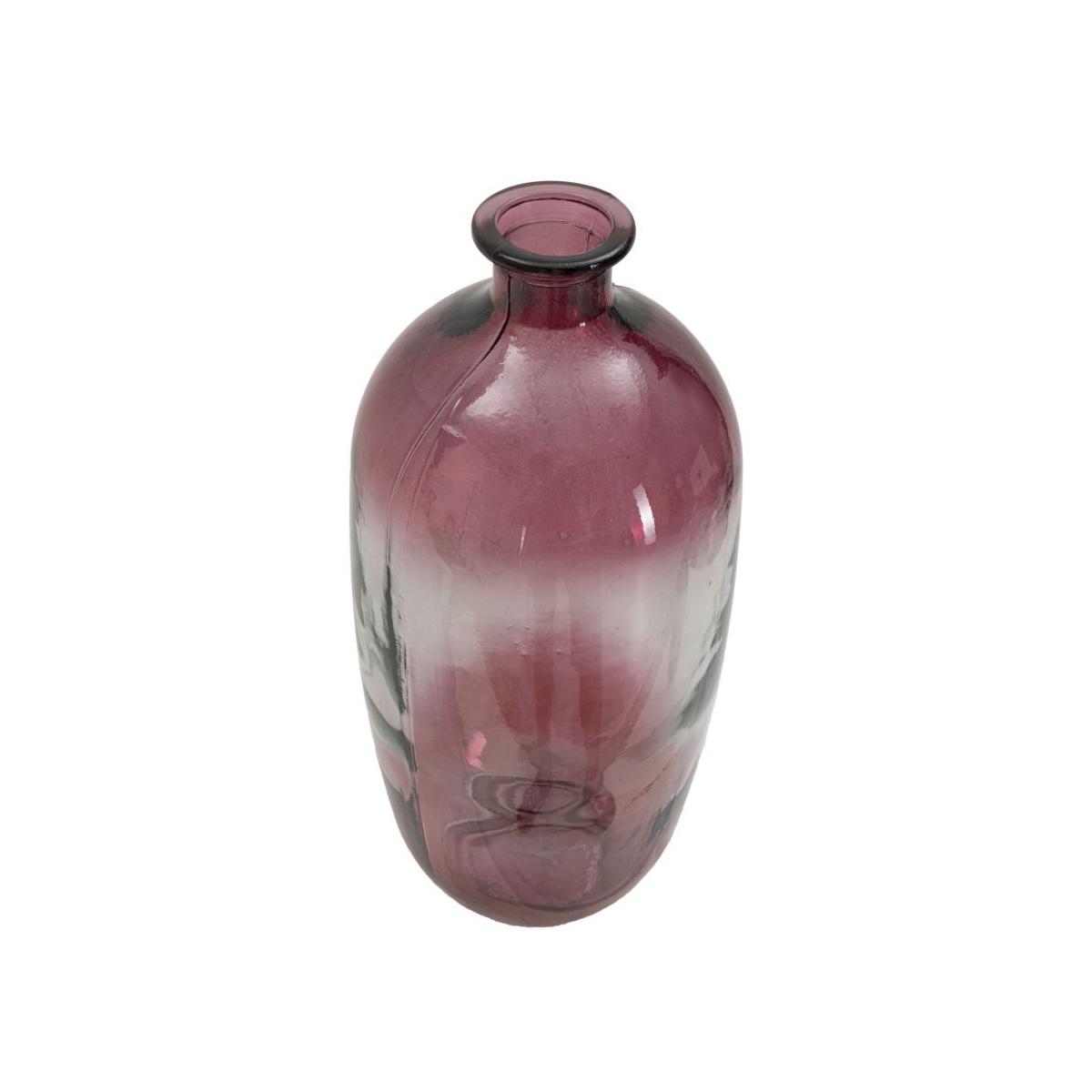 Vaso Botella Napoles Vetro Riciclato Red cm.Ø19x45 Made In Spain