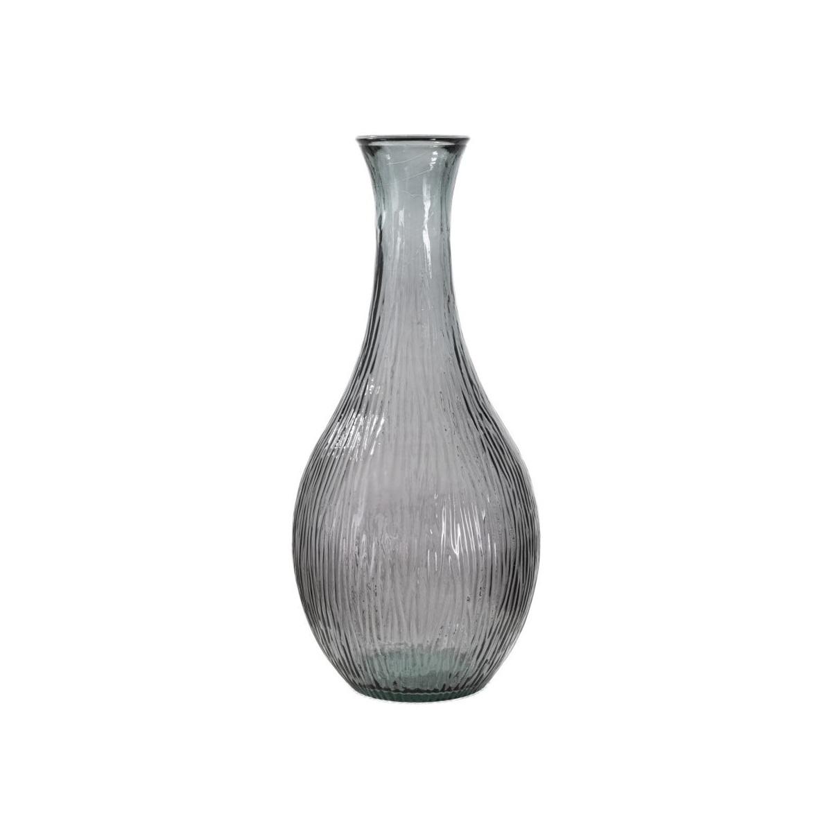 Vaso Jarron Arabe Low Vetro Riciclato Fumo cm.Ø34x75 Made In Spain