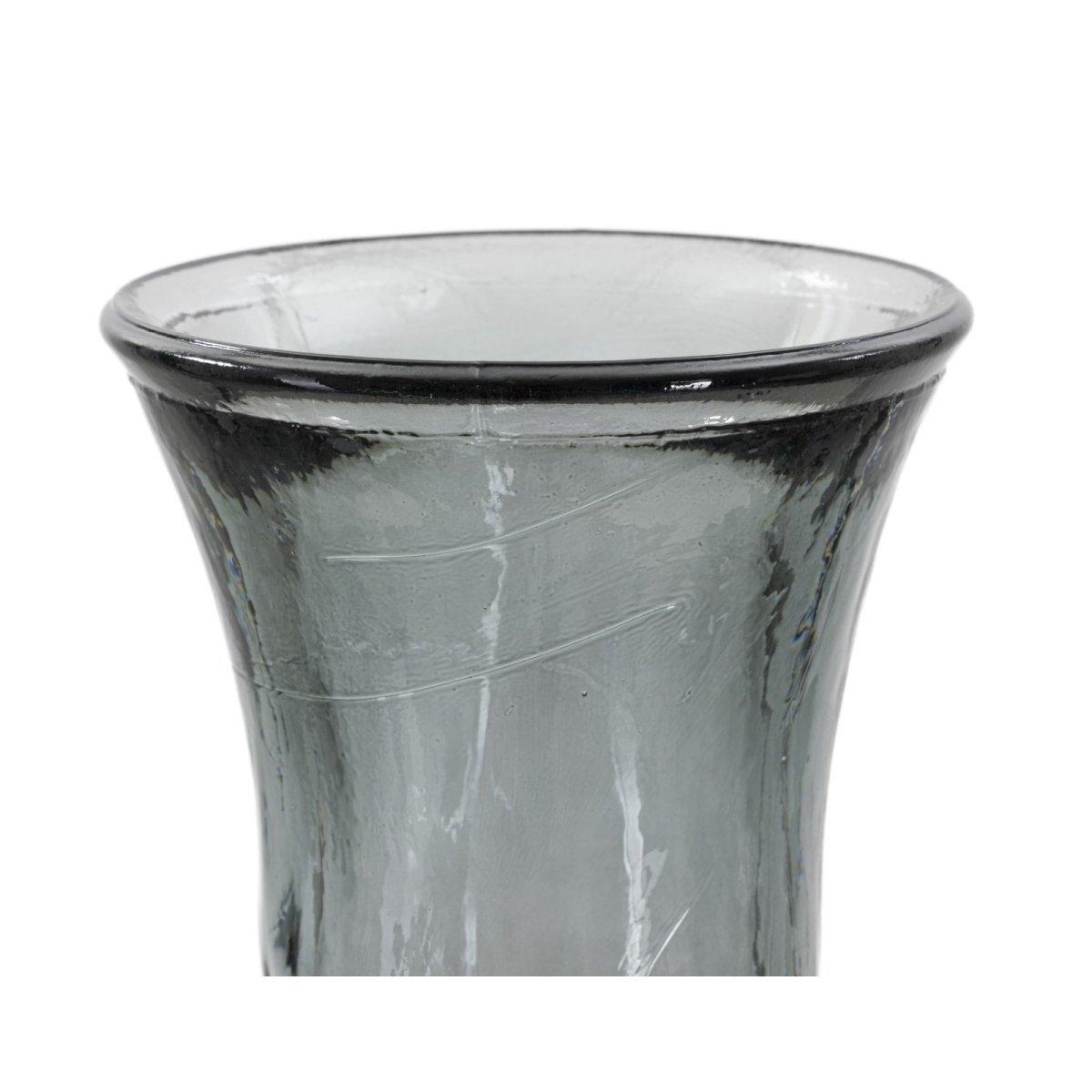 Vaso Jarron Arabe Low Vetro Riciclato Fumo cm.Ø34x75 Made In Spain