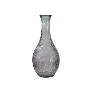 Vaso Jarron Arabe Low Vetro Riciclato Fumo cm.Ø34x75 Made In Spain