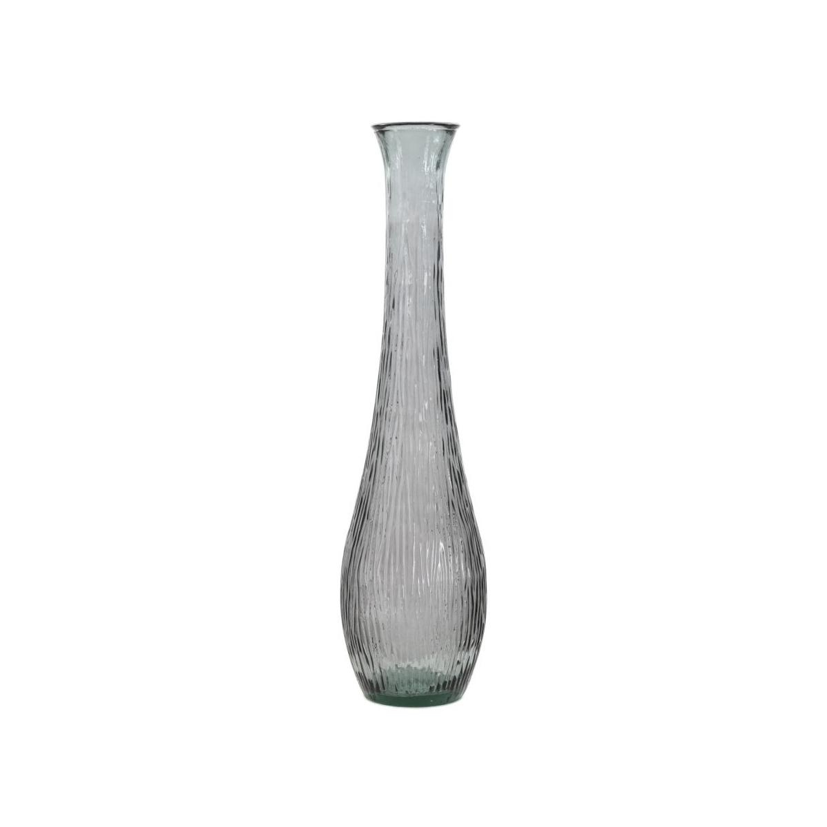 Vaso Jarron Arabe Vetro Riciclato Fumo cm.Ø25x99 Made In Spain