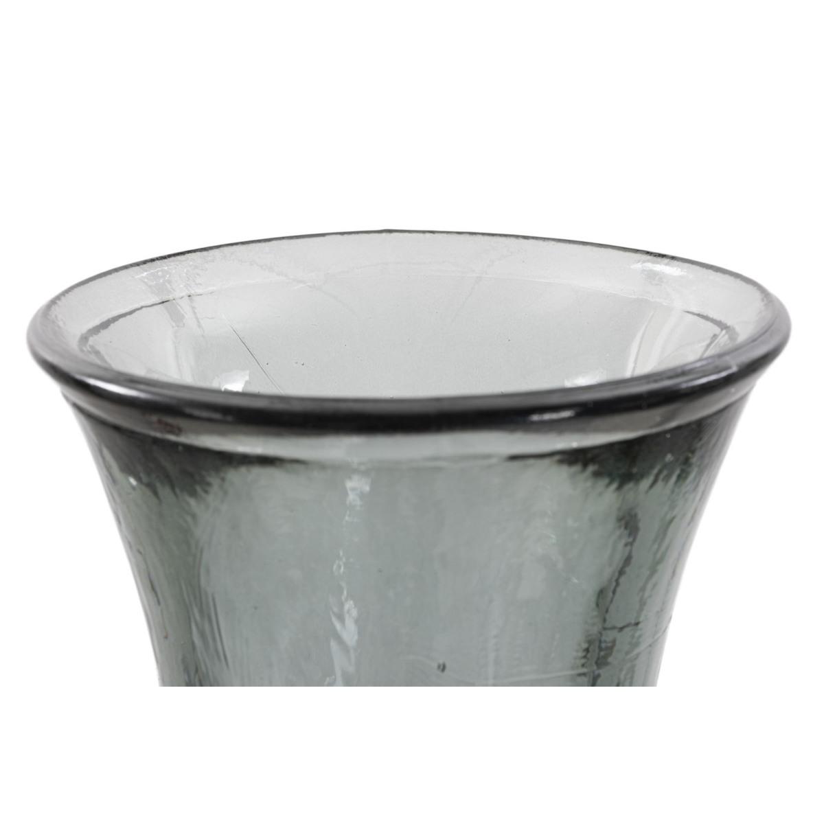 Vaso Jarron Arabe Vetro Riciclato Fumo cm.Ø25x99 Made In Spain