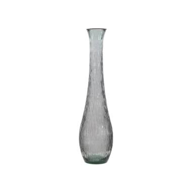 Vaso Jarron Arabe Vetro Riciclato Fumo cm.Ø25x99 Made In Spain