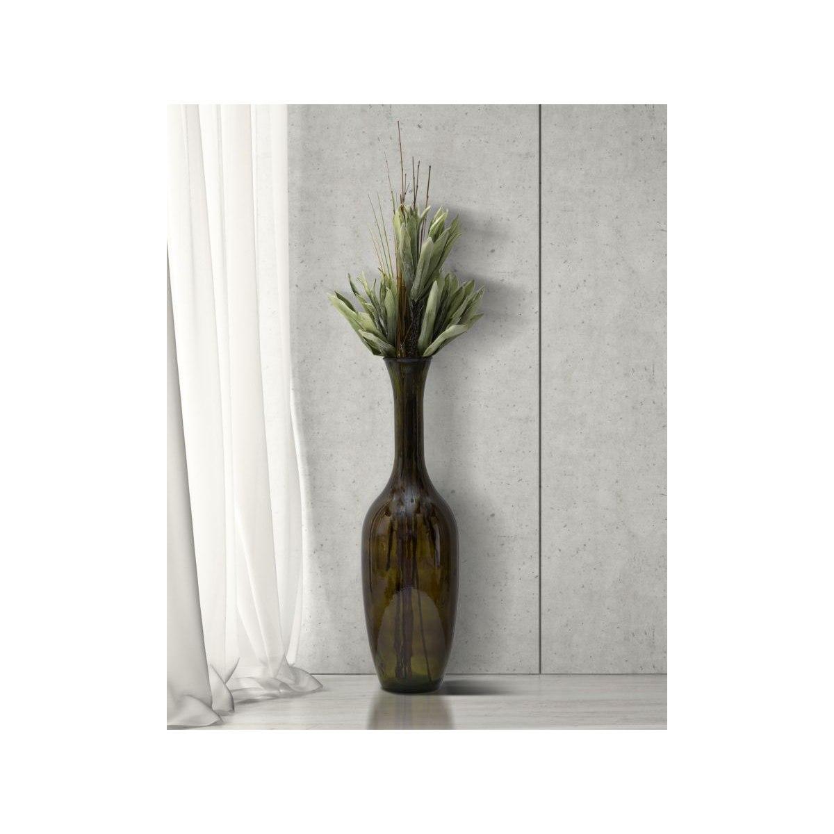 Vaso Jarron Vetro Riciclato Green cm.Ø30x100 Made In Spain