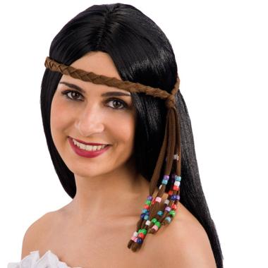 Fascia Capelli Hippie Merrone Con Perline |Carnival Toys