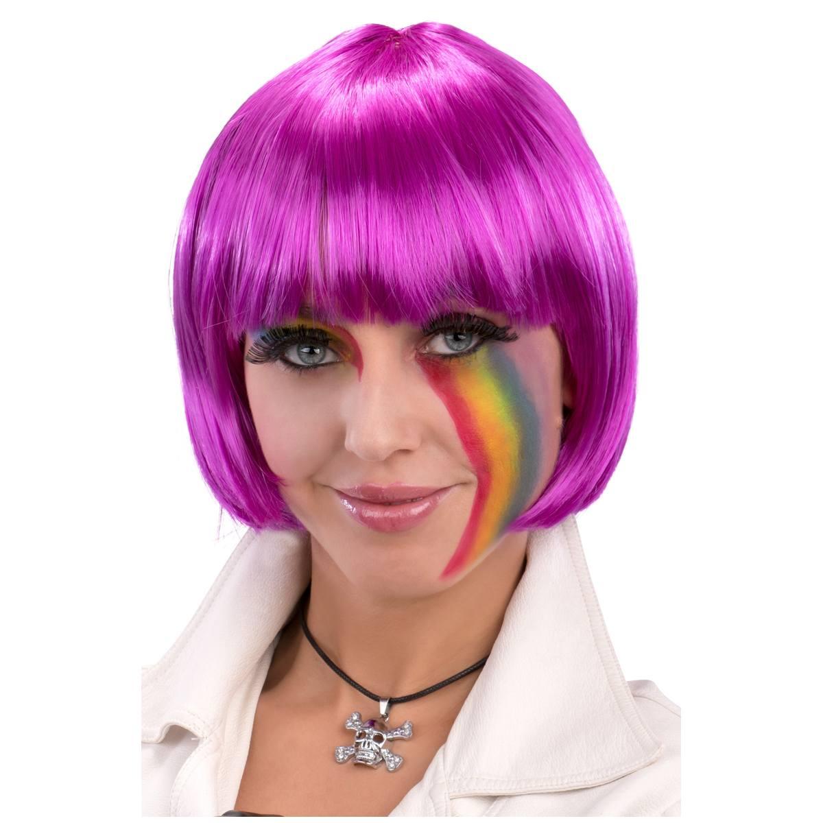 Parrucca Caschetto Lovely Viola Frangia |Carnival Toys